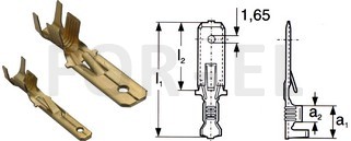 Tab male uninsulated with latch